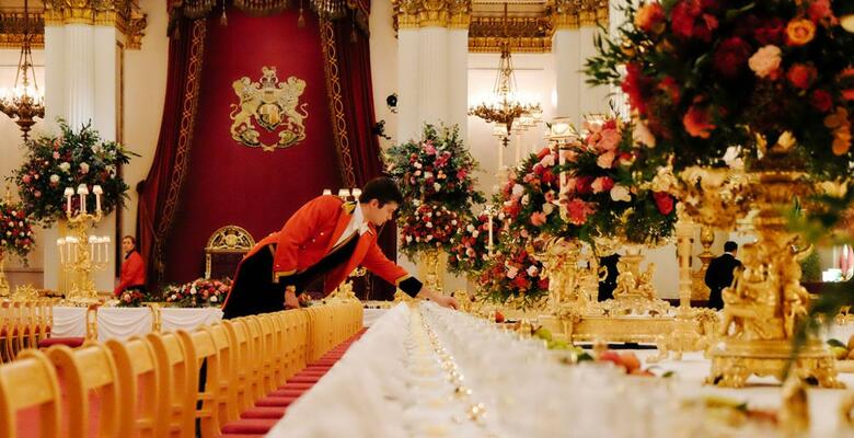 Подготовка к королевскому приему на 150 человек в Букингемском дворце. Фото: royal.uk