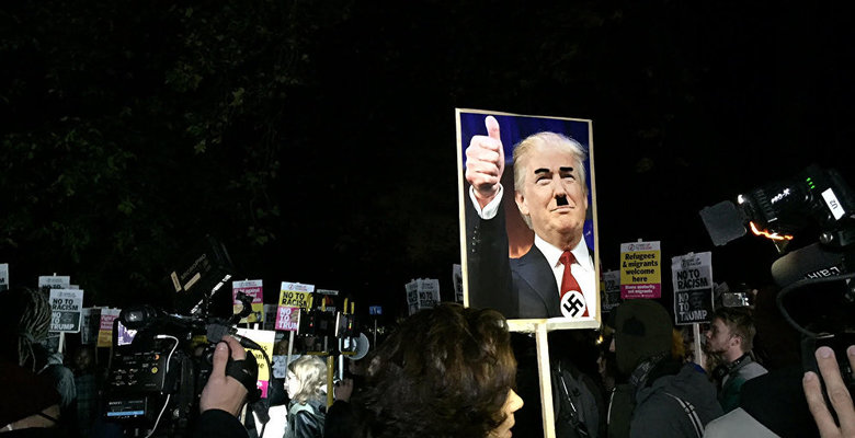 В Лондоне митинговали против антииммиграционной политики Дональда Трампа (ВИДЕО)