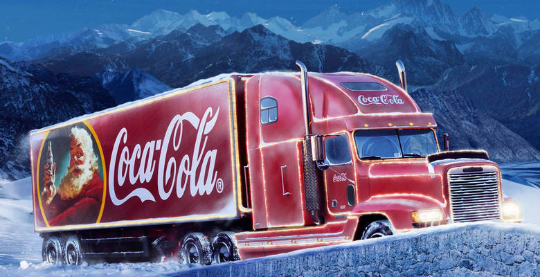 Новогодние грузовики Coca-Cola в Лондоне